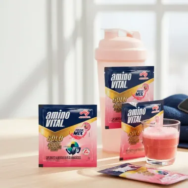 Amino Vital Gold 4000mg Drink Mix Sabor Frutas Vermelhas 6g