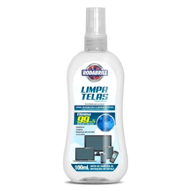 Kit Limpa Telas Rodabrill Spray 100ml e 1 Pano de Microfibra 20cm x 20cm