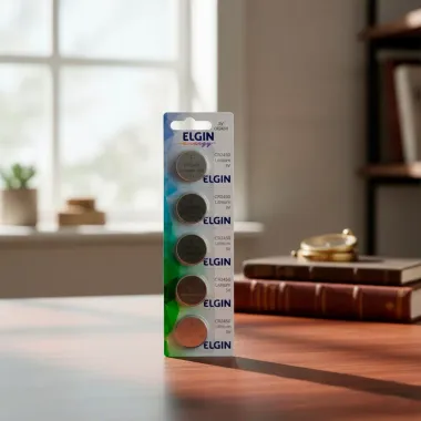 Bateria Elgin Energy Lithium CR2450 3V com 5 Unidades