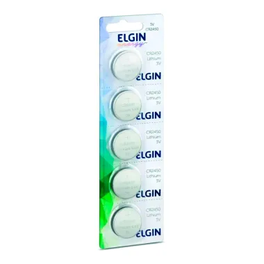 Bateria Elgin Energy Lithium CR2450 3V com 5 Unidades