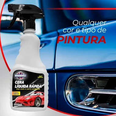 Cera L&iacute;quida R&aacute;pida Rodabrill Automotiva Spray 500ml