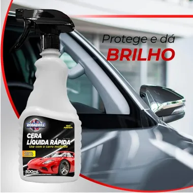 Cera L&iacute;quida R&aacute;pida Rodabrill Automotiva Spray 500ml