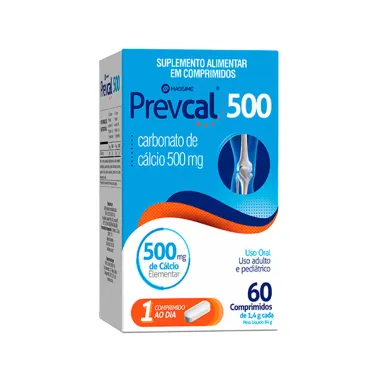 Prevcal 500mg de C&aacute;lcio Elementar com 60 Comprimidos