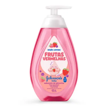 Sabonete L&iacute;quido de Glicerina Johnson's Baby Frutas Vermelhas 400ml Edi&ccedil;&atilde;o Limitada