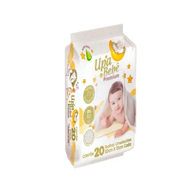 Toalha Umedecida Upa Beb&ecirc; Premium Com 20 Unidades