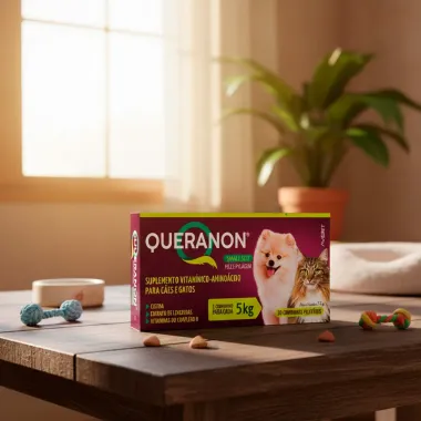 Queranon Small Size para C&atilde;es e Gatos com 30 Comprimidos Palat&aacute;veis
