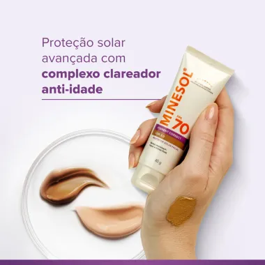 Protetor Solar Facial Minesol FPS 70 Pigment Correct Cor 3.0 40g