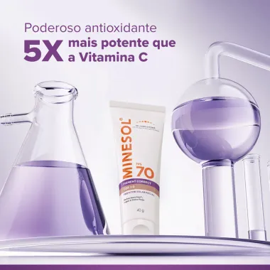 Protetor Solar Facial Minesol FPS 70 Pigment Correct Cor 2.0 40g