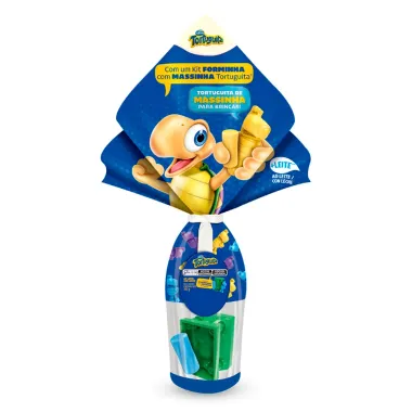 Ovo de P&aacute;scoa Arcor Tortuguita Chocolate ao Leite Vem com 1 Kit Forminha com Massinha 100g