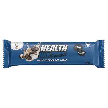Barra de Prote&iacute;na Gourmet Health Sabor Cookies And Cream 45g