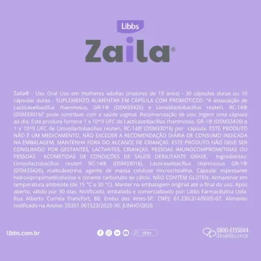 Zaila com 30 C&aacute;psulas Duras