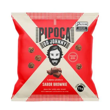 Pipoca do Johnny Doce Pronta Sabor Brownie 75g