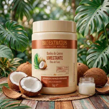 Banho de Creme Bio Extratus Umectante &Oacute;leo de Coco Hidrata&ccedil;&atilde;o e Nutri&ccedil;&atilde;o Profundas 1Kg