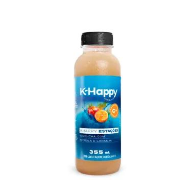 Kombrucha Khappy Esta&ccedil;&otilde;es Acerola e Laranja 355ml