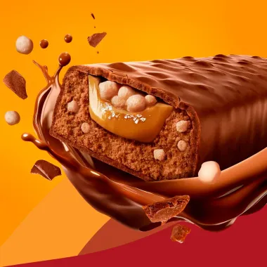 Barra de Prote&iacute;na 3 Cora&ccedil;&otilde;es 15g Prote&iacute;na Cappuccino Caramelo Salgado 50g