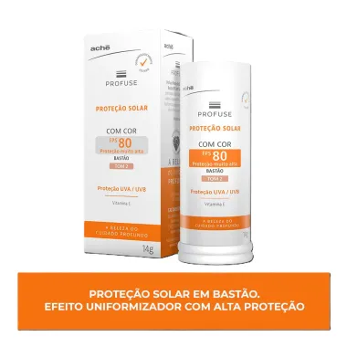 Protetor Solar com Cor Profuse Bast&atilde;o Fps 80 Tom 2 14g