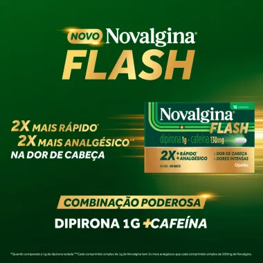 Novalgina Flash com 16 Comprimidos