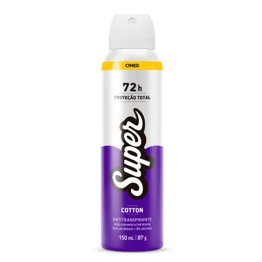 Desodorante Super Prote&ccedil;&atilde;o Total Feminino Cotton Aerosol Antitranspirante 72h 150ml