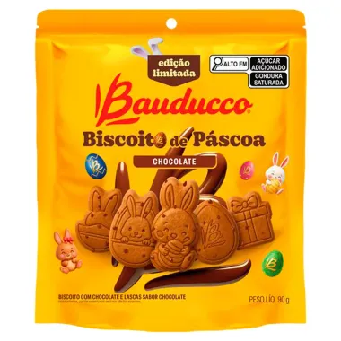 Biscoito de P&aacute;scoa Bauducco Sabor Chocolate  Sach&ecirc; 90g
