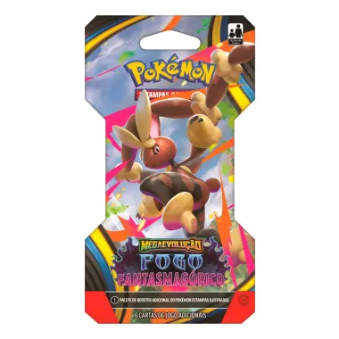 Jogo de Cartas Pok&eacute;mo Megaevolu&ccedil;&atilde;o Fogo Fantasmag&oacute;rico Estampas Ilustradas Blister Unit&aacute;rio 6 Cartas
