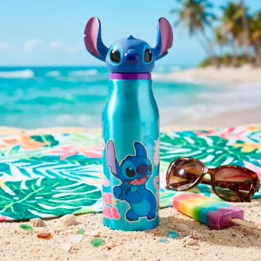 Garrafa Stitch Alum&iacute;nio com Tampa 3D 690ml