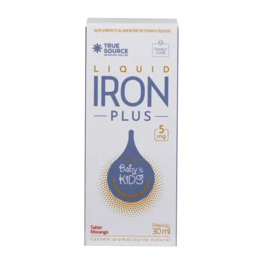 Liquid Iron Plus 5mg For Baby e Kids True Source Sabor Morango 30ml