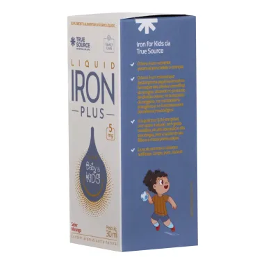 Liquid Iron Plus 5mg For Baby e Kids True Source Sabor Morango 30ml