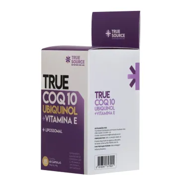 True COQ 10 True Source Ubiquinol + Vitamina E Lipossomal com 60 C&aacute;psulas