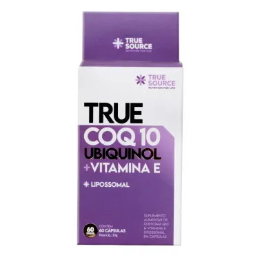 True COQ 10 True Source Ubiquinol + Vitamina E Lipossomal com 60 C&aacute;psulas