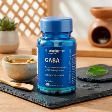 Gaba 100mg Catarinense Nutri&ccedil;&atilde;o com 30 C&aacute;psulas