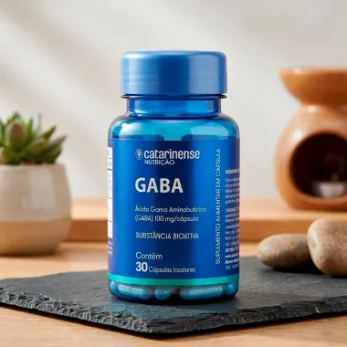 Gaba 100mg Catarinense Nutri&ccedil;&atilde;o com 30 C&aacute;psulas