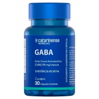 Gaba 100mg Catarinense Nutri&ccedil;&atilde;o com 30 C&aacute;psulas