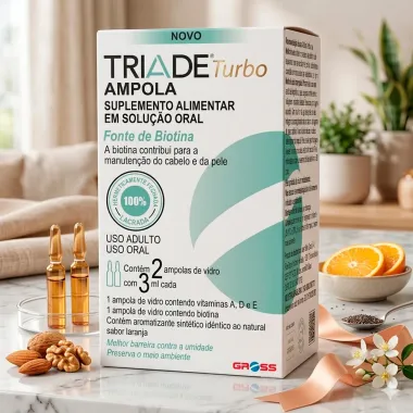 Triade Turbo Ampola Fonte de Biotina com 2 Ampolas de 3ml cada