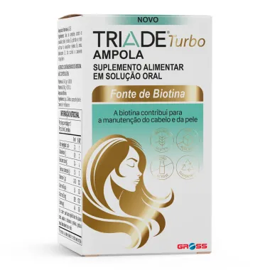 Triade Turbo Ampola Fonte de Biotina com 2 Ampolas de 3ml cada