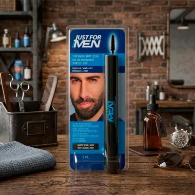 Colora&ccedil;&atilde;o para Barba e Sobrancelha Grecin Just For Men 1 Day Cor Castanho Muito Escuro Preto 9ml