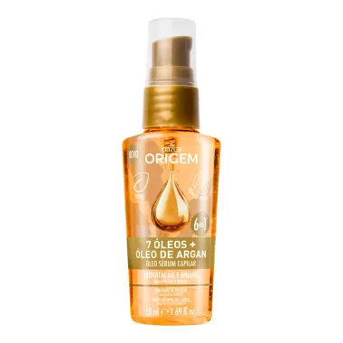 &Oacute;leo S&eacute;rum de Argan Nazca Origem 7 &Oacute;leos 6 em 1 Hidrata&ccedil;&atilde;o e Brilho 50ml