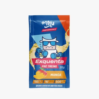 Pr&eacute; Treino + Mu Performance Exquenta Sabor Manga Sach&eacute; 20g
