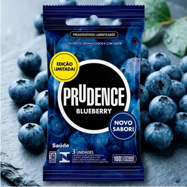 Preservativo Prudence Blueberry com 3 Unidades