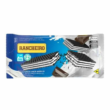 Biscoito Wafer Rancheiro Baunilha 78g
