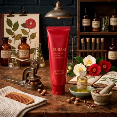 M&aacute;scara de Tratamento Tsubaki Premium Moist e Repair 180g