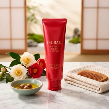 M&aacute;scara de Tratamento Tsubaki Premium Moist e Repair 180g