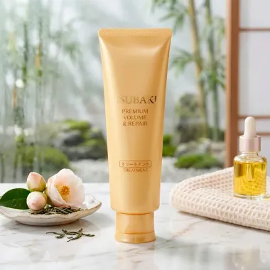 M&aacute;scara de Tratamento Tsubaki Premium Volume e Repair 180g