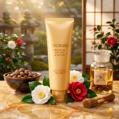 M&aacute;scara de Tratamento Tsubaki Premium Volume e Repair 180g