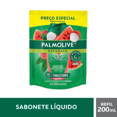 Sabonete L&iacute;quido Palmolive Naturals Mel&acirc;ncia para o Corpo Refil Pre&ccedil;o Especial 200ml
