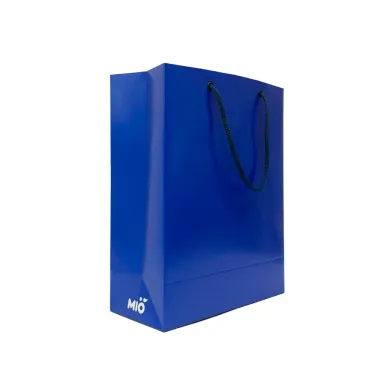 Sacola para Presente Mio Azul M&eacute;dia de Papel