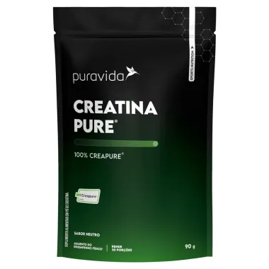 Creatina Pure Puravida 100% Creapure Sabor Neutro 90g