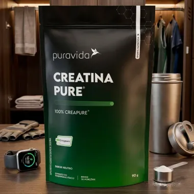 Creatina Pure Puravida 100% Creapure Sabor Neutro 90g