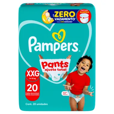 Fralda Pampers Pants Ajuste Total Tamanho XXG com 20 Unidades Descart&aacute;veis
