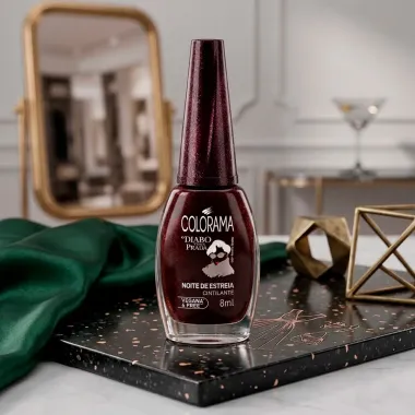 Esmalte Colorama O Diabo Veste Prada Cor Noite de Estreia Cintilante 8ml