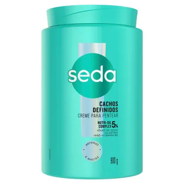 Creme de Pentear Seda Cachos Definidos Nutri Oil Complex Antifrizz e Maciez 900g
